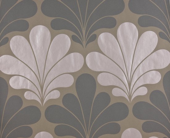 Dutch Wallcoverings Vliesbehang schelp - grijs/beige