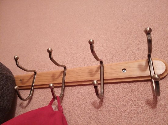 Wandkapstok Met 5 Dubbele Ophang Haken - Hangende Design Muurkapstok - Muur/Wand Kledinghaak Wardrobe - Hout /Metaal