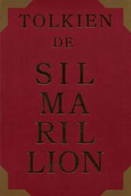 Rode kaft van 'De Silmarillion' met gouden letters.