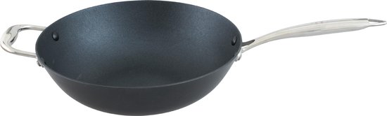 Point-Virgule Pan-à-moi Wokpan - Gietijzer - Excalibur coating - Ø 30cm |  bol.com