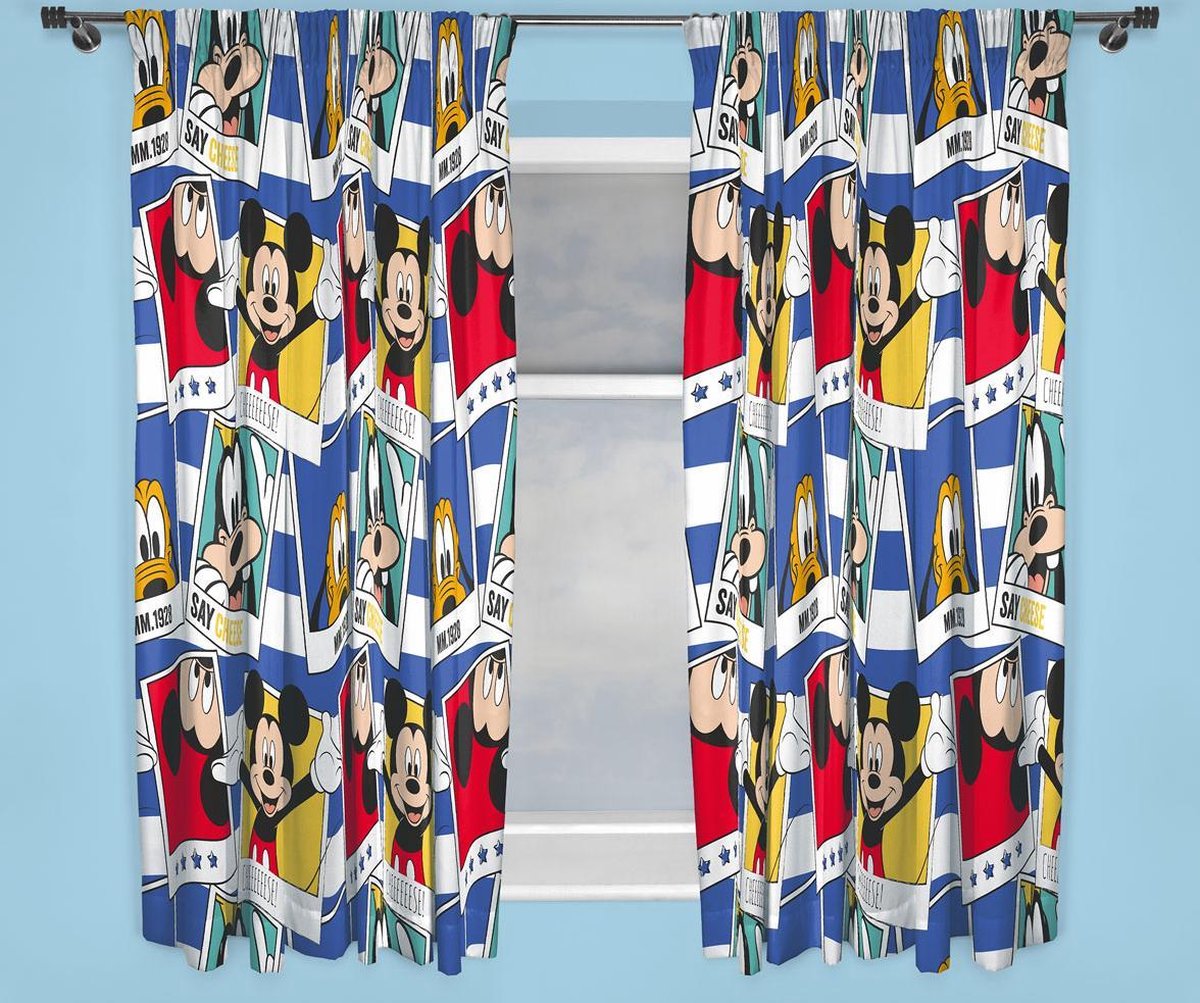 Faial werkelijk hanger Mickey Mouse Gordijnen Set (2 stuks 168x183cm) | bol.com