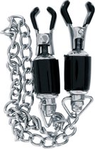Steel Power Tools - Nipple Clamps Strong Chain - Bondage / SM Nipple clamps Zilver