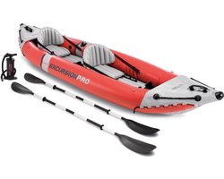Intex Excursion Pro Kayak Set - 384L x 94B x 46H cm - Inclusief peddels en pomp