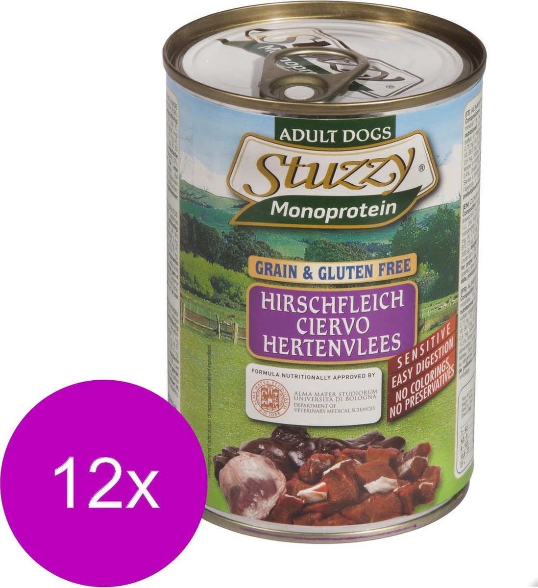 Stuzzy Stuzzy Blik Adult 400 g - Hondenvoer - 12 x Hert