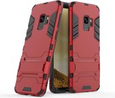 Armor Kickstand Back Cover - Samsung Galaxy S9 Hoesje - Rood
