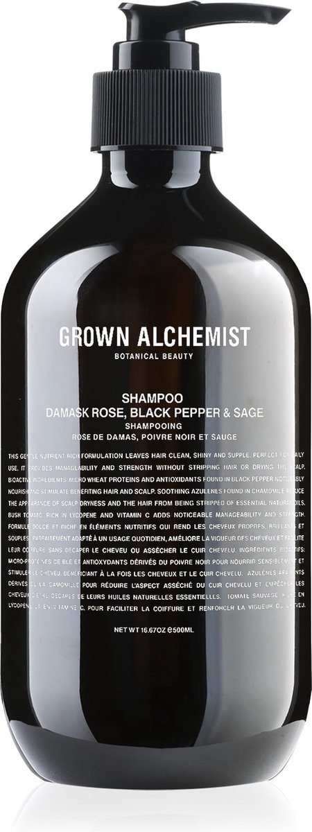 Grown Alchemist Botanical Beauty, Shampoo Damask Rose, Black Pepper & Sage Large
