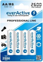 4 pièces - R6 AA 2600mAh everActive Professional rechargeable