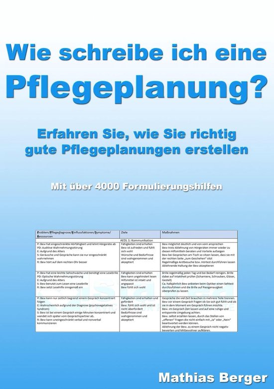 Wie schreibe ich eine Pflegeplanung - cover