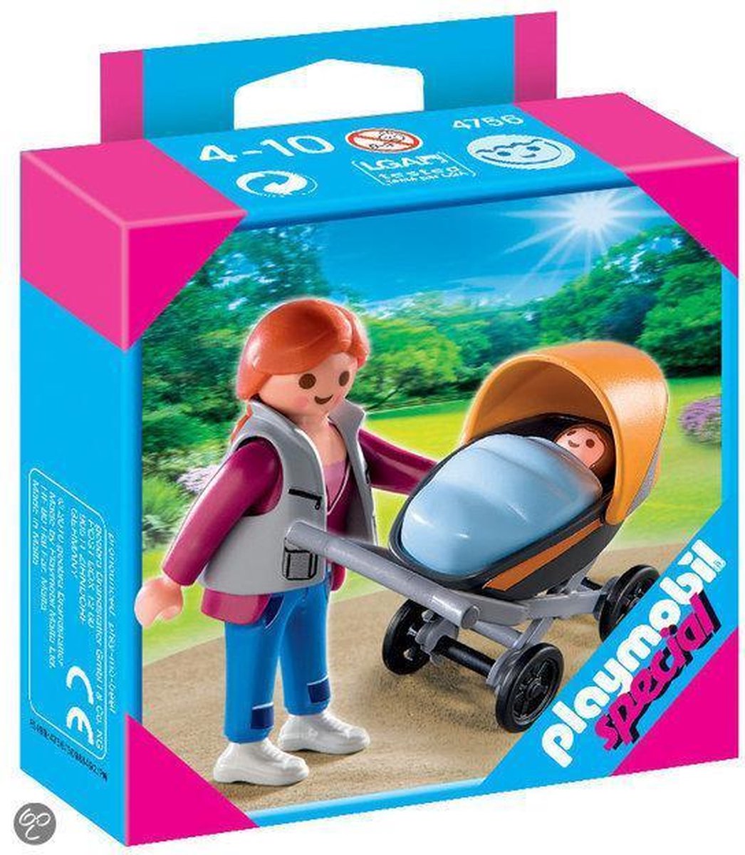 Playmobil Mama Met Kinderwagen - 4756