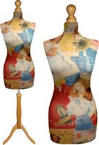 Sixties paspop met licht bruine sparkling driepoot 36/38