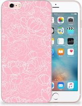 Back case Geschikt voor iPhone 6 | 6S Design White Flowers