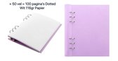 Filofax Clipbook A5 Classic – Pastel Violet + Extra 50 vel (100 pagina's) - Dotted - Wit - 116 g/m² Papier