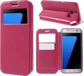 Samsung Galaxy S7 Edge Hoesje Roze met flexibele houder
