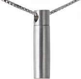 Ashanger zilver, model Cilinder. Met collier.