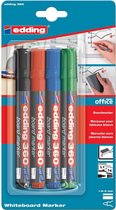 Viltstift edding 360 whiteboard - rond - assorti - 3mm - blister - 4 stuks