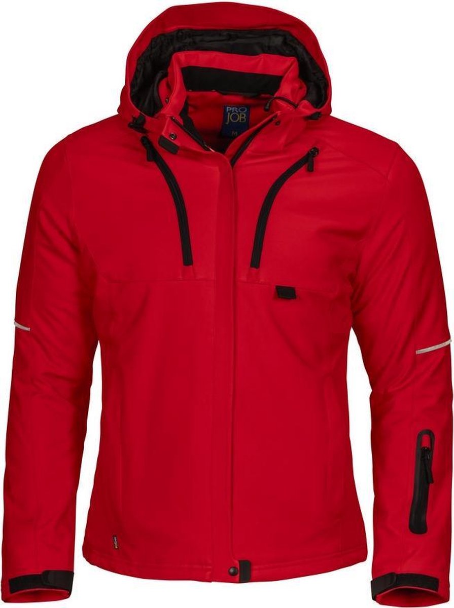 ProJob 3412 DAMES SOFTSHELL JAS 643412 - Rood - M