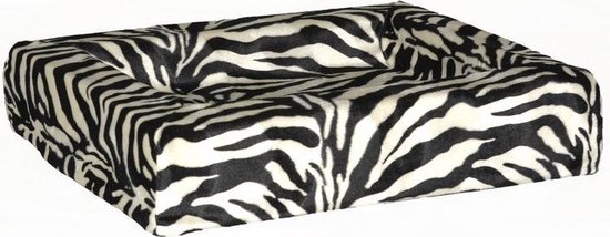 Hondenmand bonfire zebra zwart/wit  100x80 cm