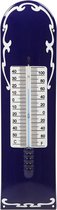Thermometer emaille blauw deco 12x43cm