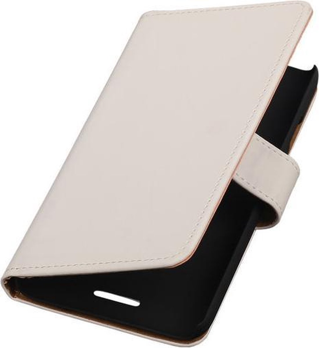 HTC One M8 - Effen Wit Booktype Wallet Hoesje