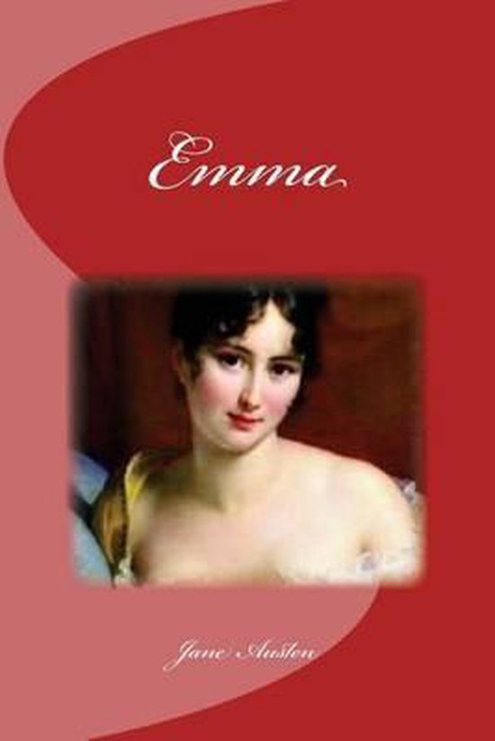 Boek 'Emma' van Jane Austen met op de voorkant een portret van een vrouw met donker haar.