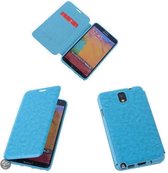 Bestcases Turquoise TPU Book Case Flip Cover Motief Samsung Galaxy Note 3