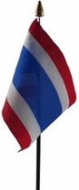Thailand mini vlaggetje op stok 10 x 15 cm