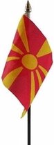 Macedonie mini vlaggetje op stok 10 x 15 cm