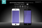 Jade Full Screen Tempered Glass voor Apple iPhone 7 Plus / 8 Plus (0.18mm) - Wit