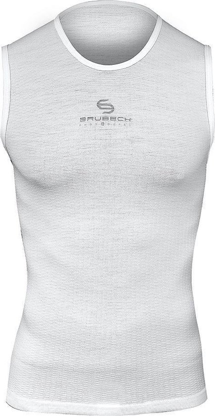 Brubeck | Sous-vêtements de sport - Maillot de Sport unisexe avec technologie 3D - Débardeur - blanc - S
