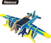 Robotime P330S Bomber houten speelgoed vliegtuig met zonnecel