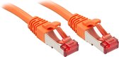 LINDY 47810 RJ45 Netwerkkabel, patchkabel CAT 6 S/FTP 3.00 m Oranje 1 stuk(s)