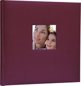 ZEP - Album photo en lin rouge avec fenêtre, 40 pages blanc, 24x24 cm - OU242420