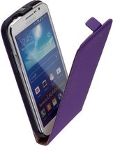 Lelycase Lederen Paars? Flip Case Cover Hoesje Samsung Galaxy Grand 2 G7100 / G7102