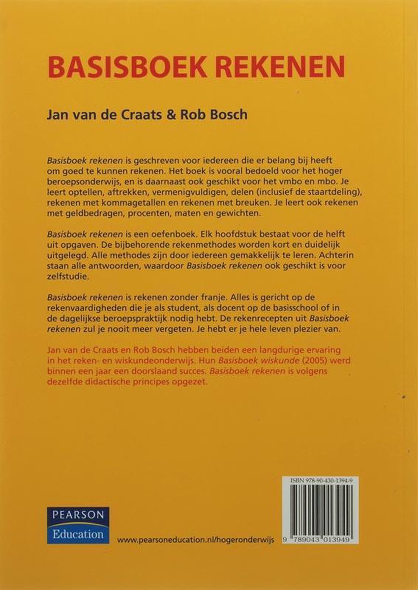 Basisboek Rekenen | 9789043013949 | Van de Jan | Boeken | bol.com