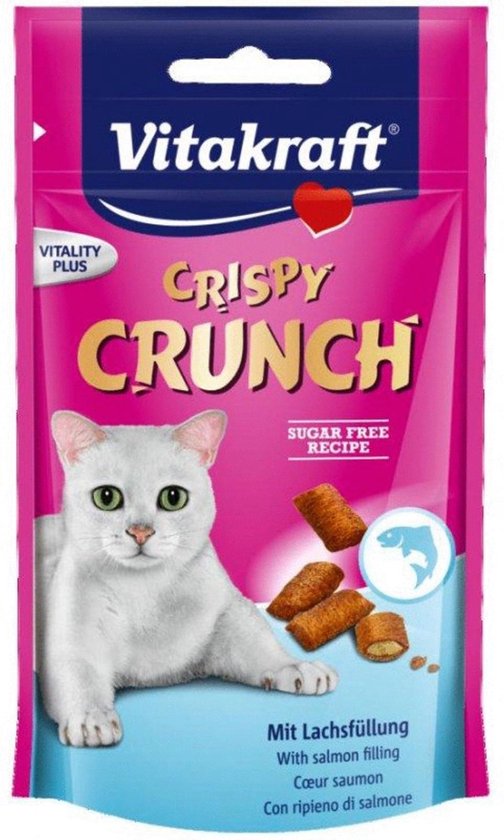 vitakraft crispy crunch 4 smaken . zalm/kip/mout/pepermunt