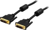 DELTACO VE011-C, DVI-D DVI-D Zwart DVI kabel, 5m