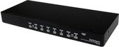 StarTech 8-poort 1U-Rack USB PS/2 KVM-switch met OSD