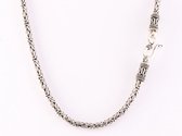 Fijne zilveren ketting met koningsschakel - 46 cm