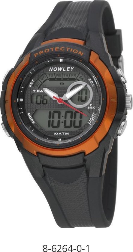 Nowley 8 6264 0 1 Analoog Digitaal Horloge 40 Mm 100 Meter Zwart 