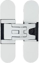 Kubica scharnier K6200 - Onzichtbaar binnendeurscharnier - Deurgewicht tot 60 kg - Kleur Wit - 3D-verstelbaar - 30 min. brandwerend