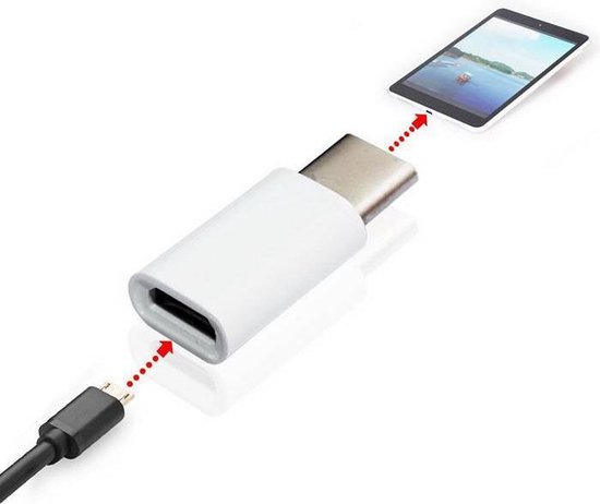Adaptateur convertisseur USB-C / Type-C 3.1 mâle vers micro USB femelle,  longueur: 3 cm