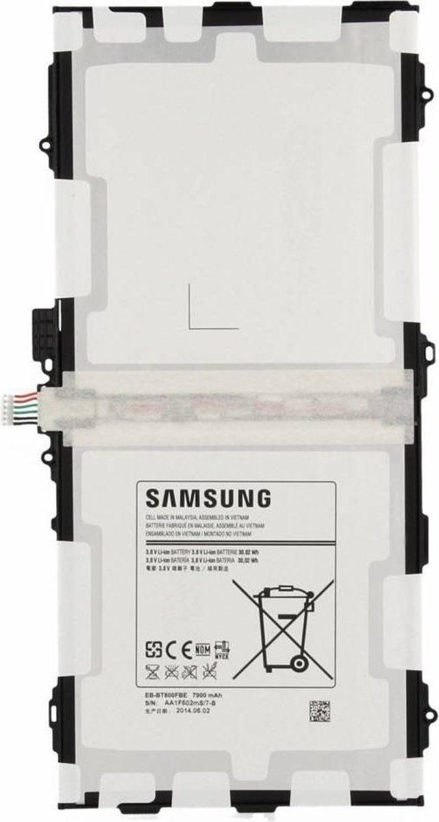 Batterij voor Samsung Galaxy Tab S 10.5, SM-T800, Li-Polymer, 3,8V, 7900mAh, 30,0Wh, built-in