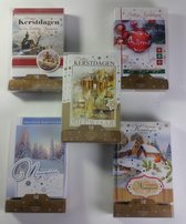 Luxe kerstkaarten en nieuwjaarskaarten met envelop - 50 stuks - Serie J