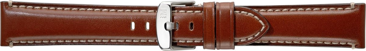 Morellato horlogeband Giorgione X4272B12041CR24 - PMX041GIORGI24 Glad leder Bruin 24mm + wit stiksel