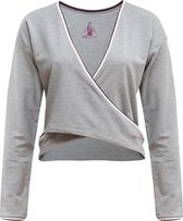 Yoga-Wrap-Top "Rhianna" - greymelange XS Loungewear shirt YOGISTAR