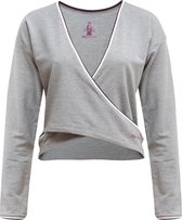 Yoga-Wrap-Top "Rhianna" - greymelange L Loungewear shirt YOGISTAR