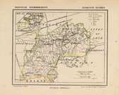 Historische kaart, plattegrond van gemeente Rucphen in Noord Brabant uit 1867 door Kuyper van Kaartcadeau.com
