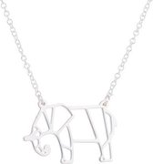 24/7 Jewelry Collection Origami Olifant Ketting - Zilverkleurig