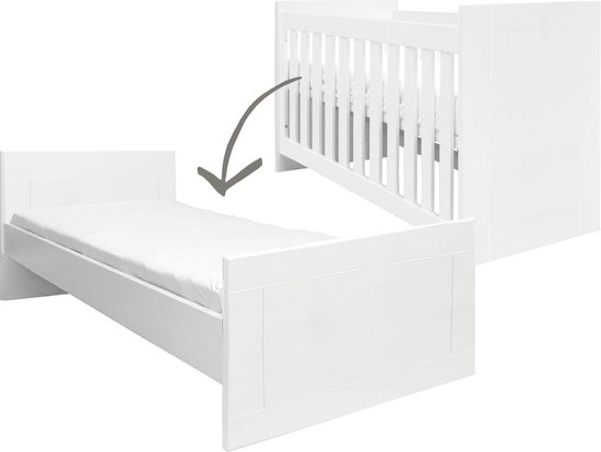 Bopita Merel Omvormbaar Bed - 60 x 120 cm/90 x 200 cm Wit | bol.com