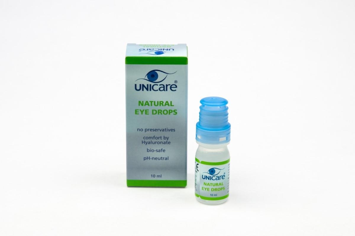 Unicare natural oogdruppels -3 x 10 ml - zonder conserveermiddelen - voordeelverpakking